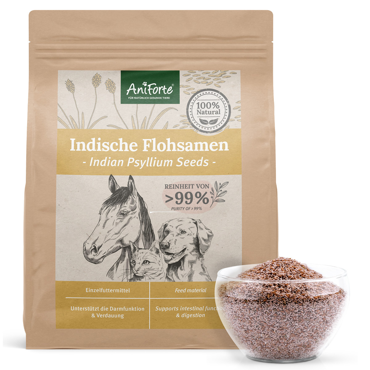 Aniforte Ergänzungsfutter & Aufzucht Aniforte Indische Flohsamen 1kg