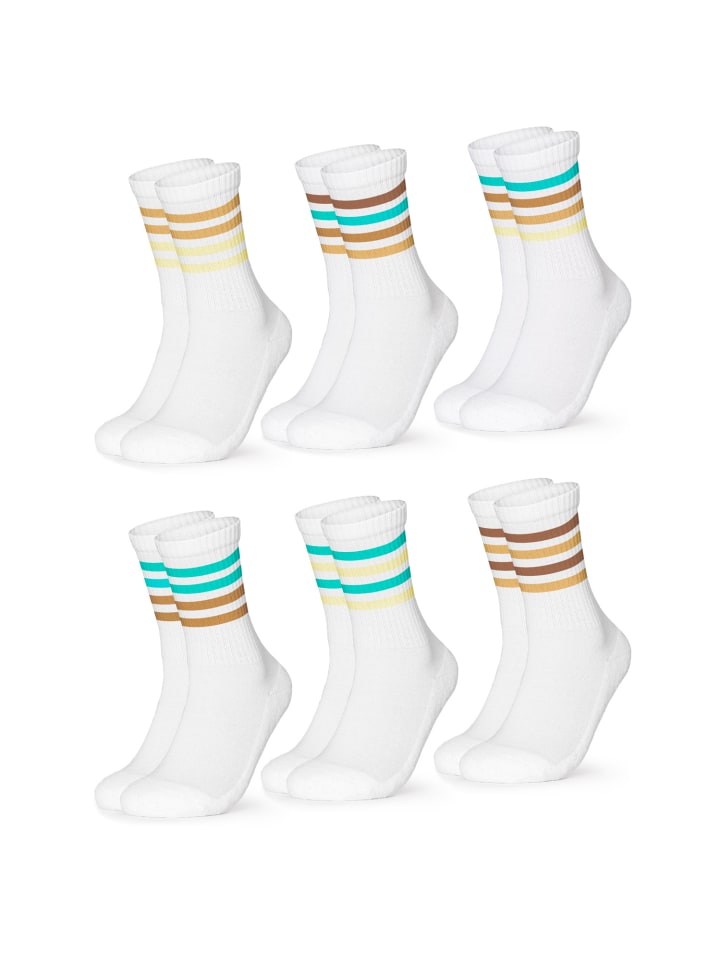 Occulto 6er Pack Retro Tennissocken Roger in 70s günstig kaufen