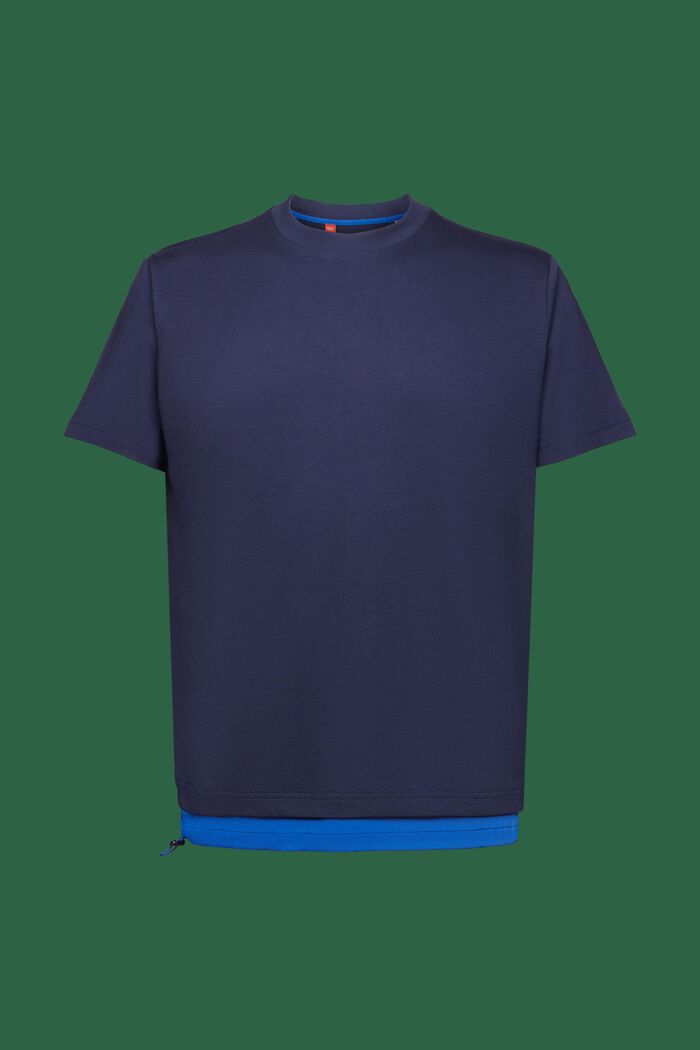T-Shirt aus Baumwolljersey mit Kordelzug