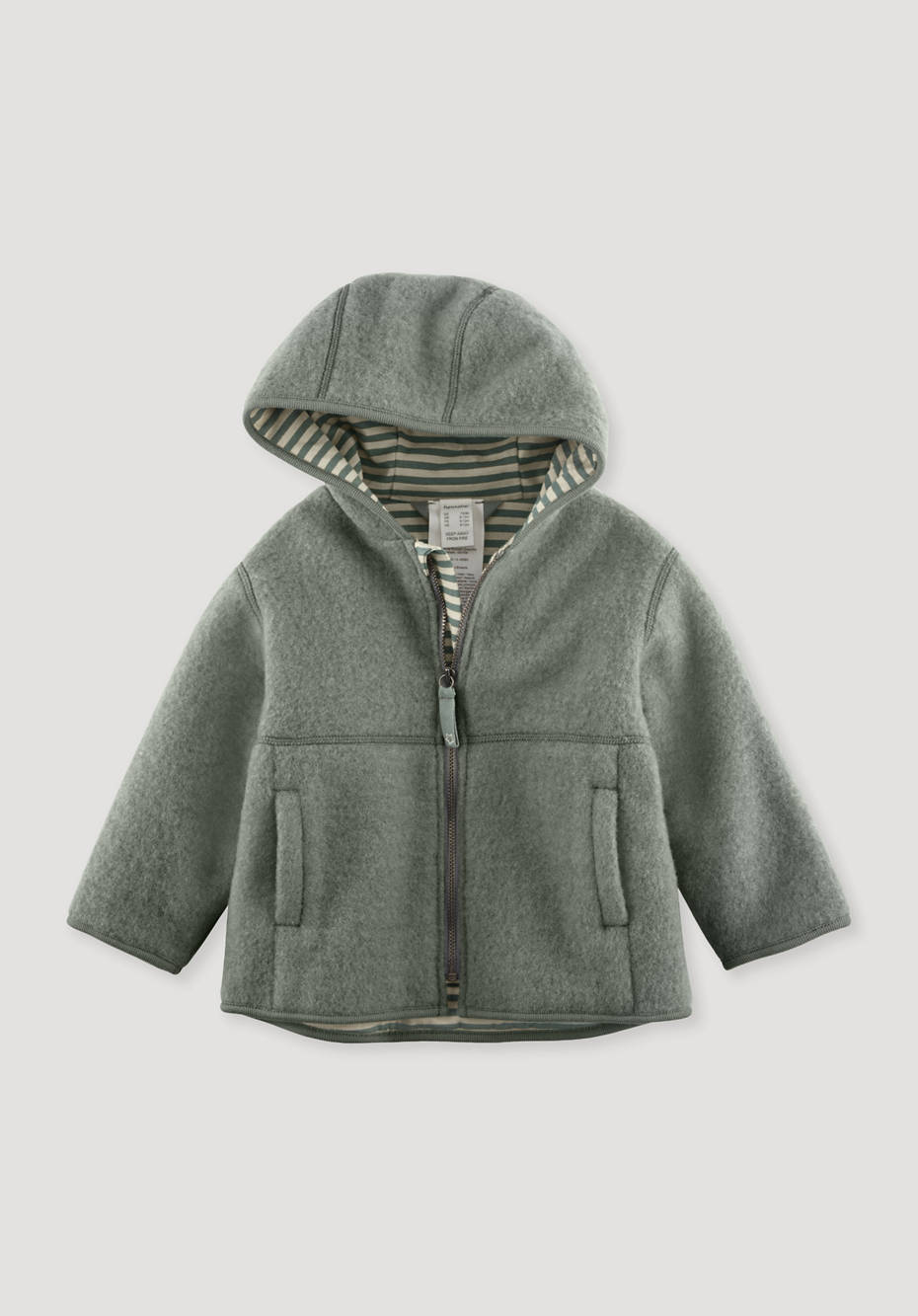 Wollfleece-Jacke aus reiner Bio-Merinowolle