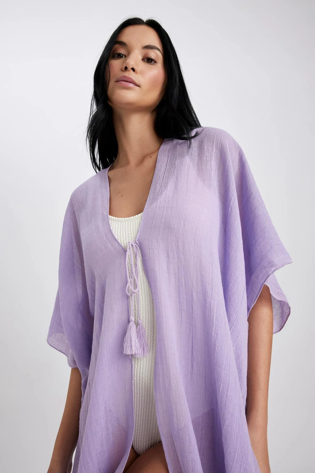 DeFacto  Fall In Love Baumwoll-Kimono in normaler Passform