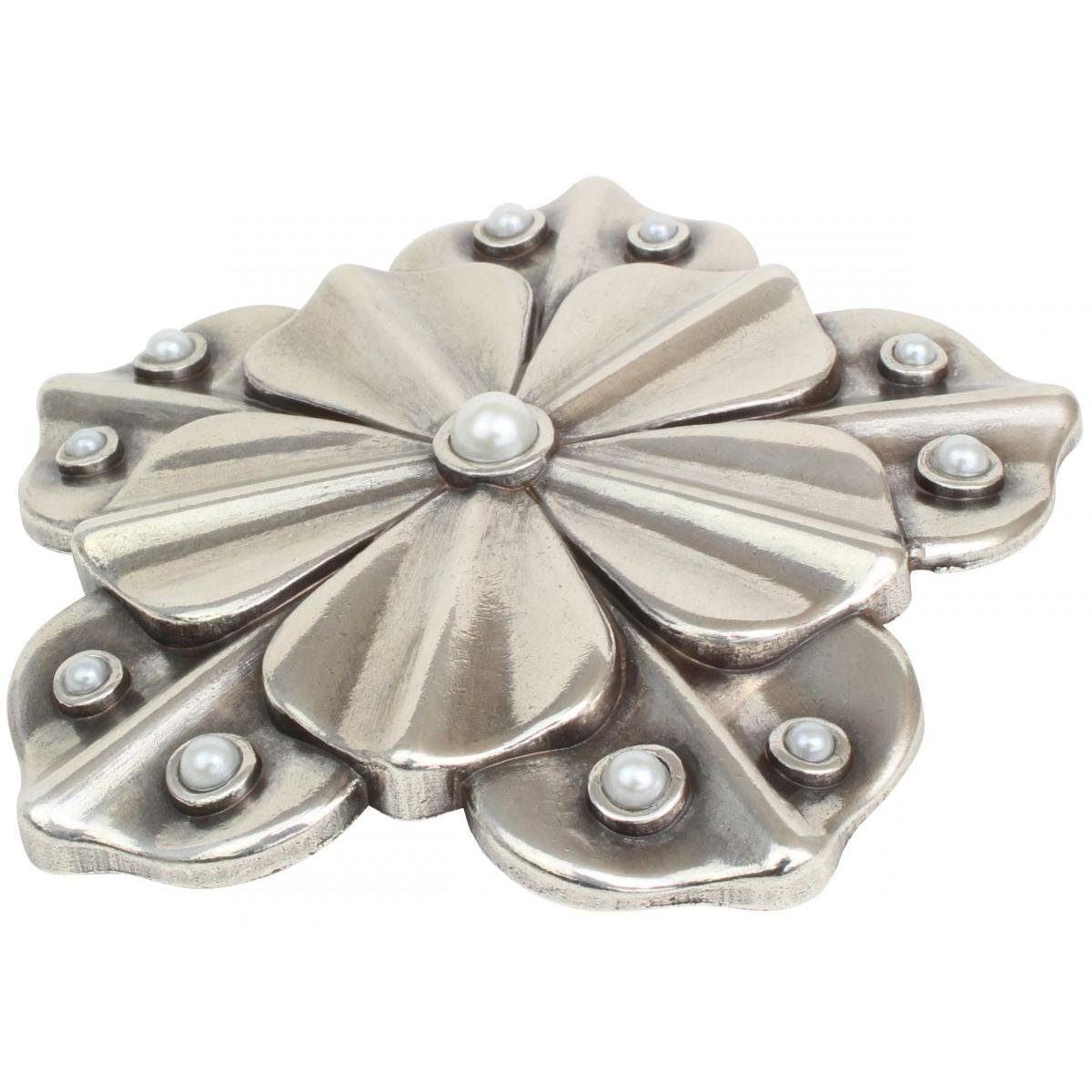 BELTINGER Gürtelschnalle Flower 4,0 cm - Buckle Wechselschließe Gürtelschließe 40mm - Gürtel bi