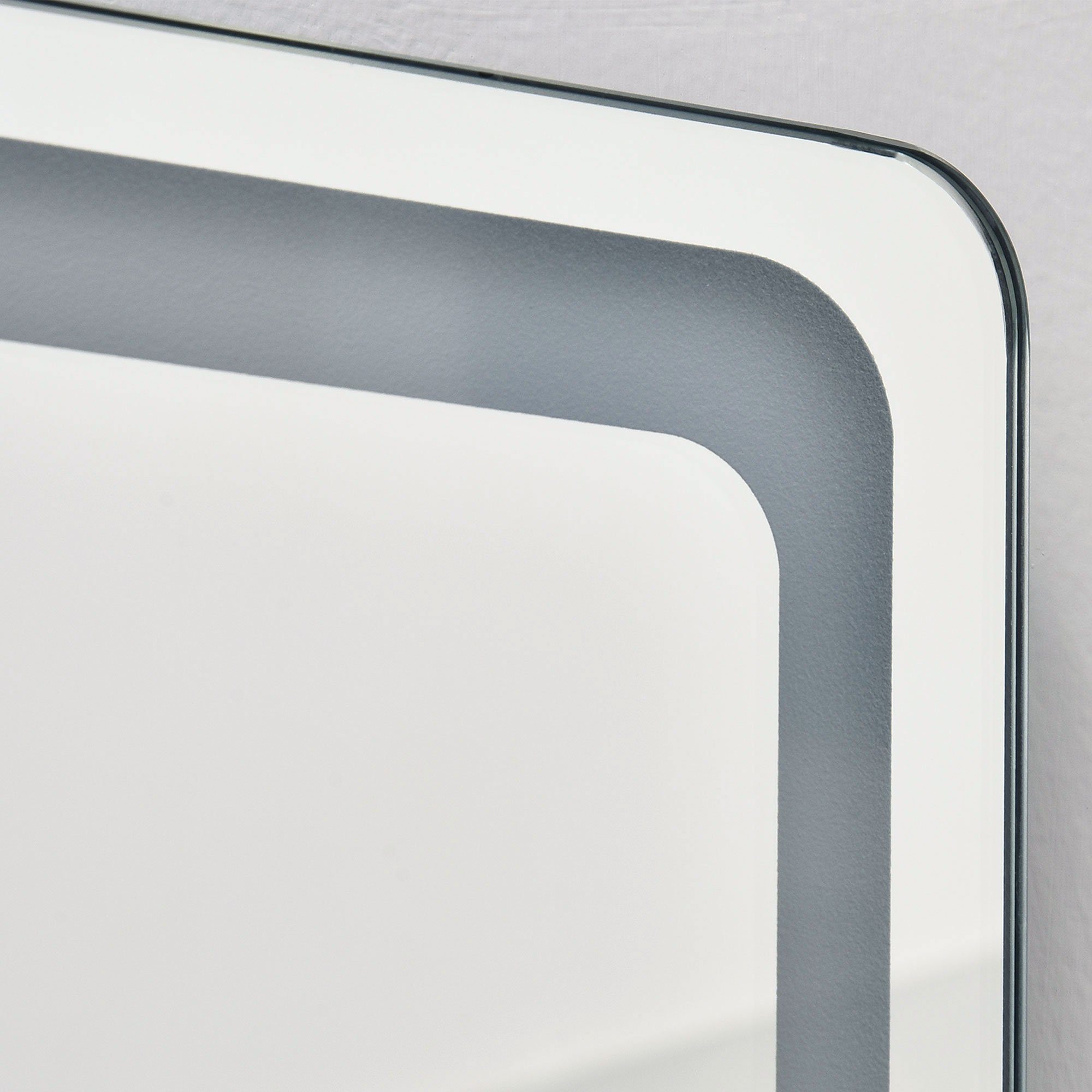 HOMCOM Standspiegel mit LED-Licht, freistehend, Aluminium, einstellbares Licht (Set, 1-St., 1 Ankleidespiegel), LED