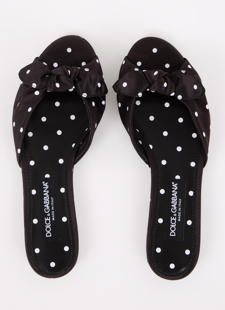 Satenske papuče Dolce & Gabbana s printom tufnica