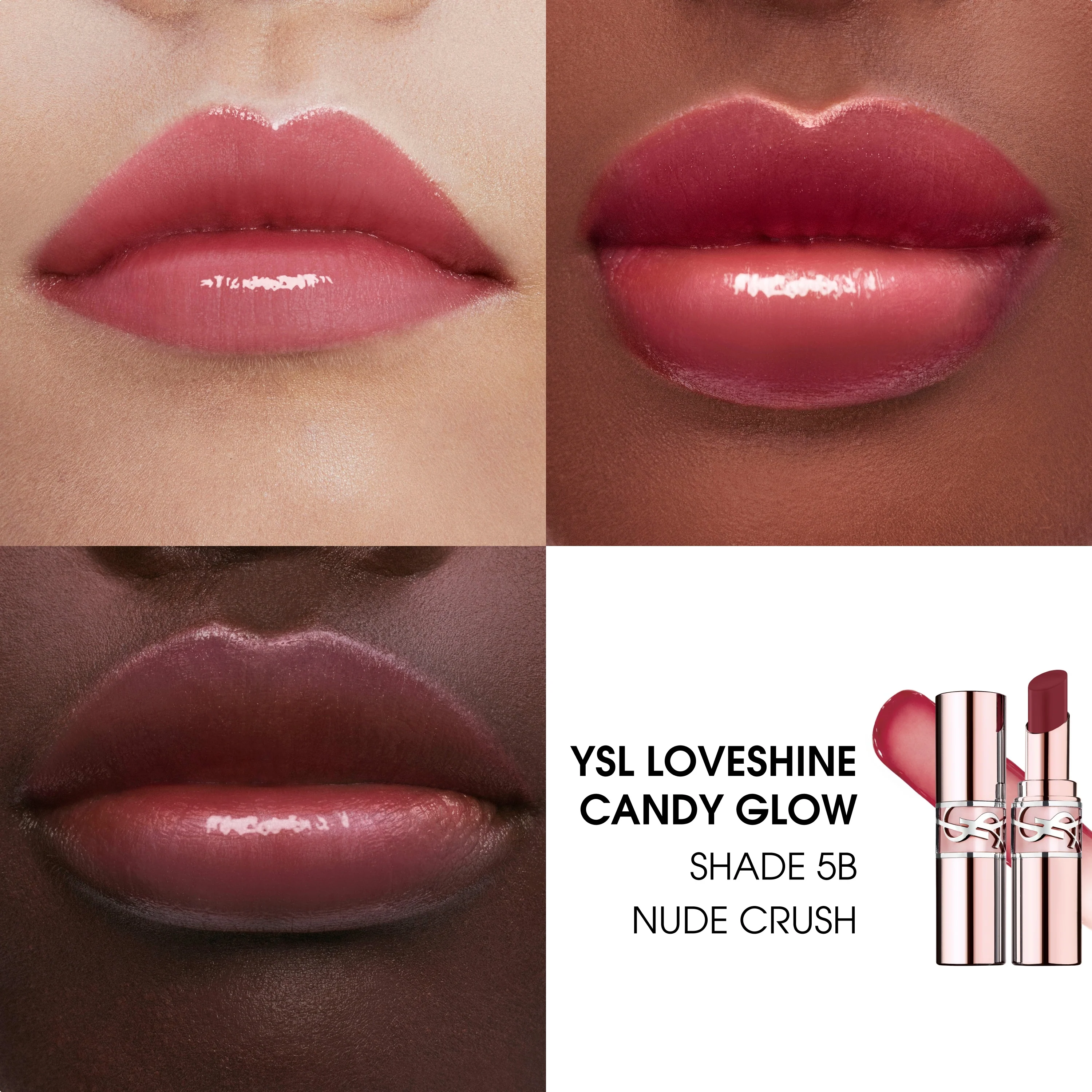 Ruj strălucitor YSL Loveshine Candy Glow - Ruj strălucitor, Balsam de buze, Ruj de buze