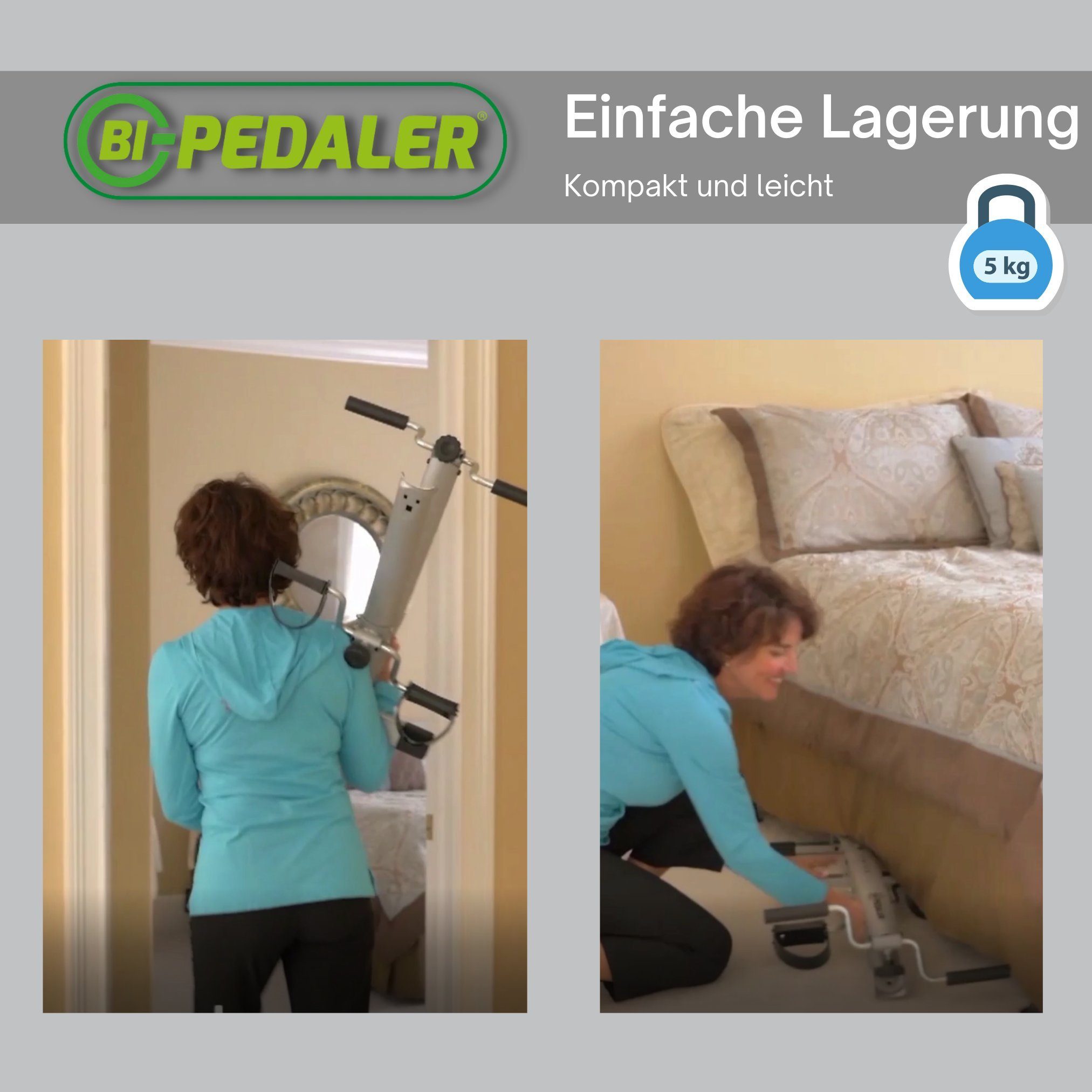 Gymform® Heimtrainer Bi Pedaler (mit oder ohne Computer, mit Magnetarmband), Bewegungstrainer für Senioren, Arme und Beine, Sport im sitzen