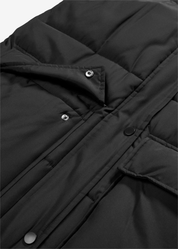 Wattierte Steppweste aus recyceltem Polyester mit abnehmbarer Kapuze