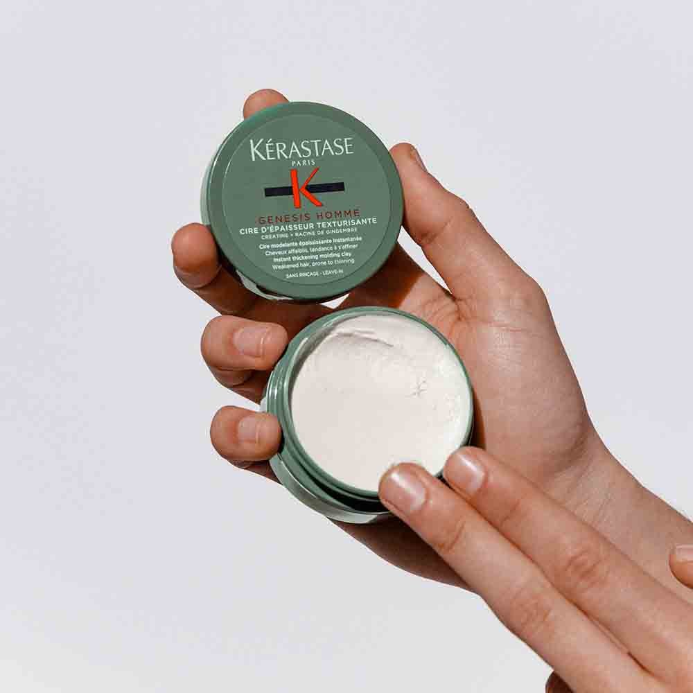KÉRASTASE Genesis Homme Cire D&'Épaisseur Texturisante - Stärkendes Styling Clay für eine sofortige Verdichtung der Haarfaser