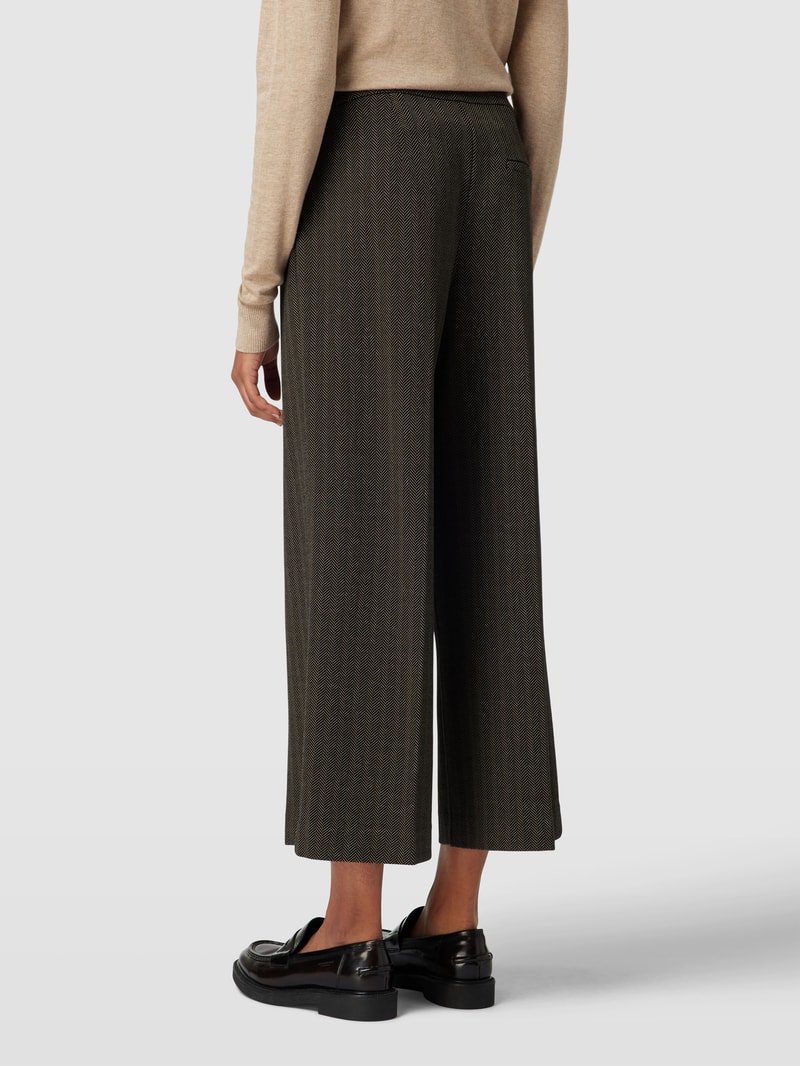 Culotte mit Fischgrat-Dessin Modell 'Misha' in dunkelbraun