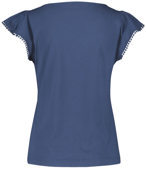 T-Shirt mit Ärmelvolant