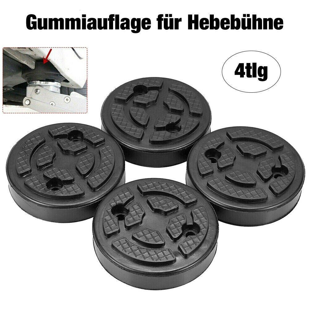 BlingBin Wagenheber Gummiauflage 4 Stück Wagenheberauflage Gummiblock Hebebühne, 4er/ Set, 4-tlg., 4X, für Wagenheber und Hebebühnen