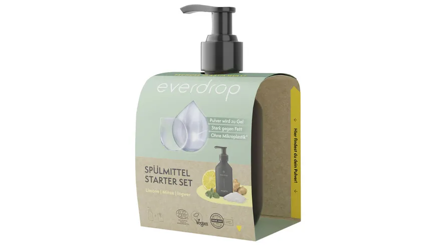 everdrop Spülmittel Starter-Set Limone - Minze - Ingwer