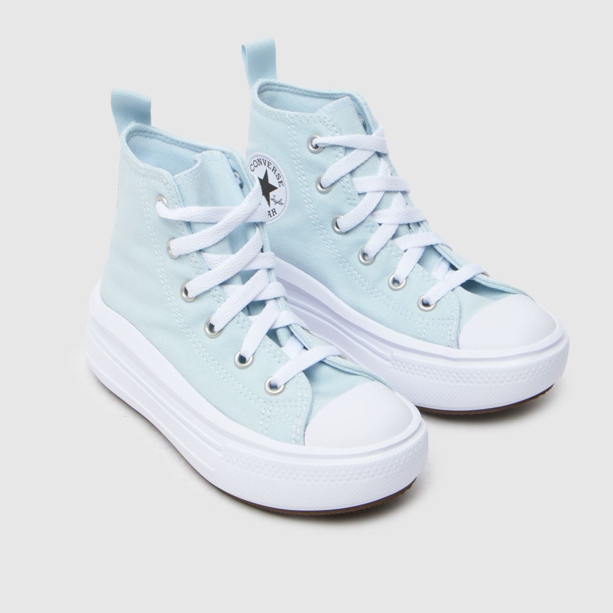 Converse vita & pl blå All Star Hi Move flickor juniorsneakers