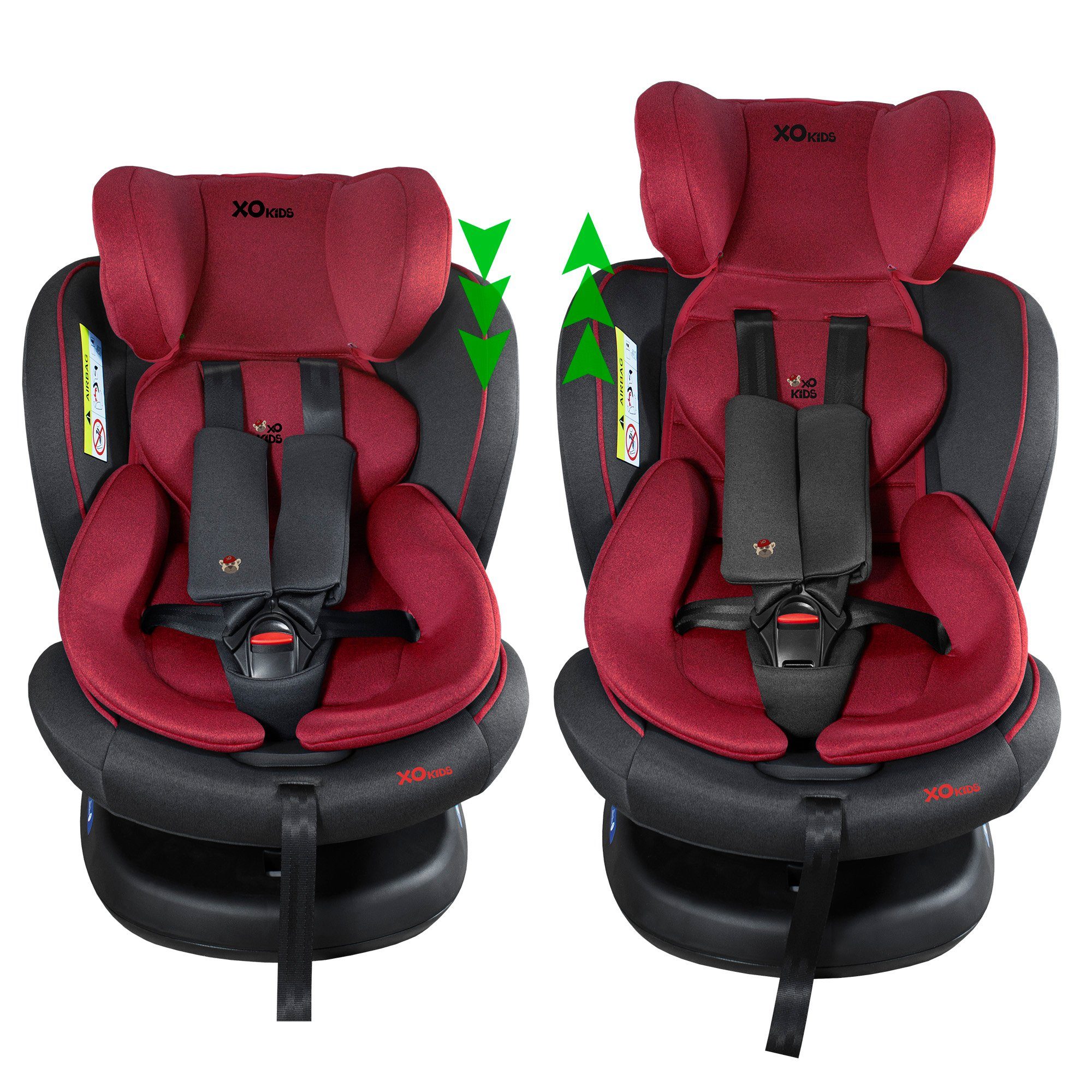 XOMAX Autokindersitz Patrizia, bis: 11, ab: 0 kg, bis: 36 kg, (Patrizia), mit 360° Drehfunktion, Isofix Gruppe 0/1/2/3 5-Punkt-Gurt ECE R44/04