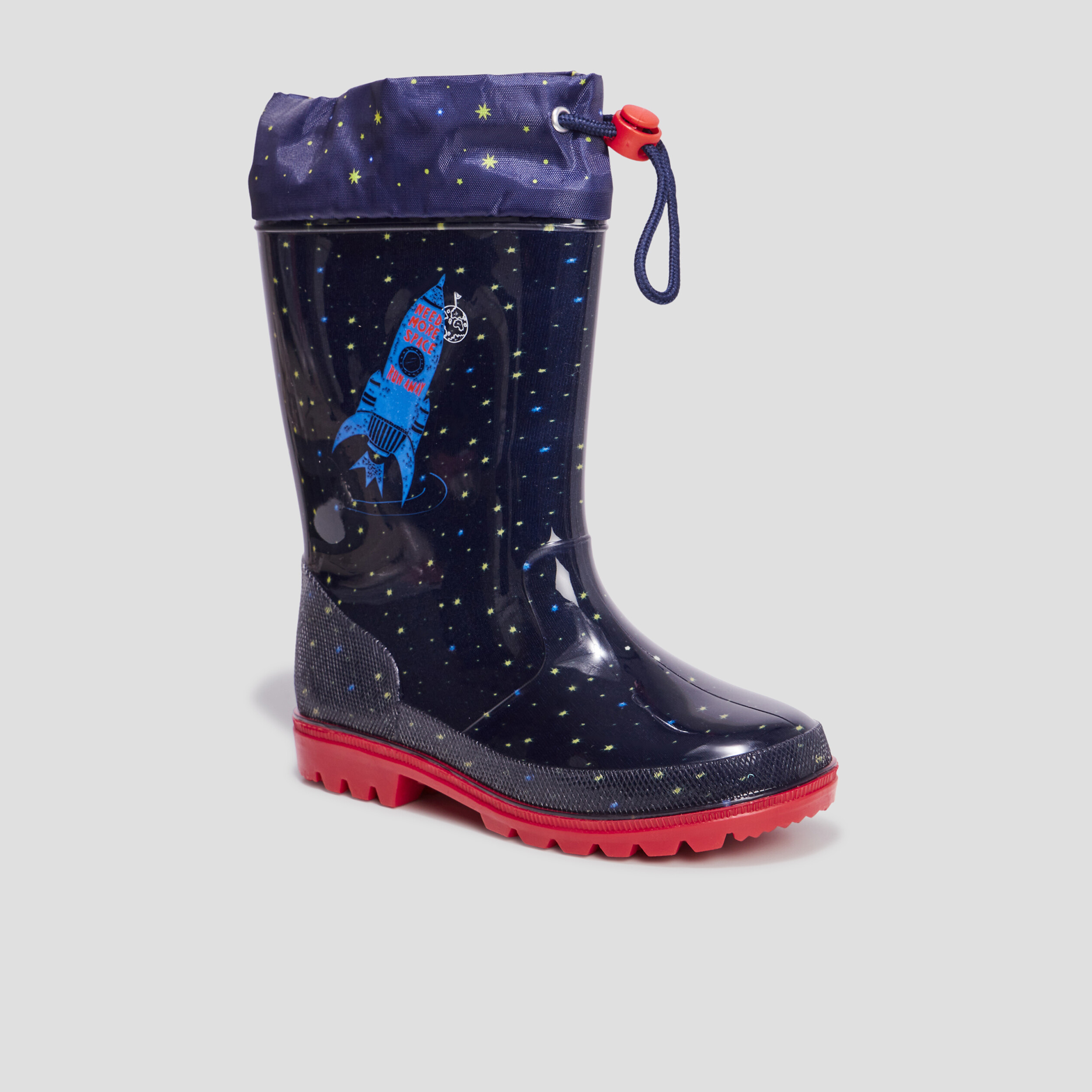 Bottes de pluie à coulisse bleu marine garçon | La Halle