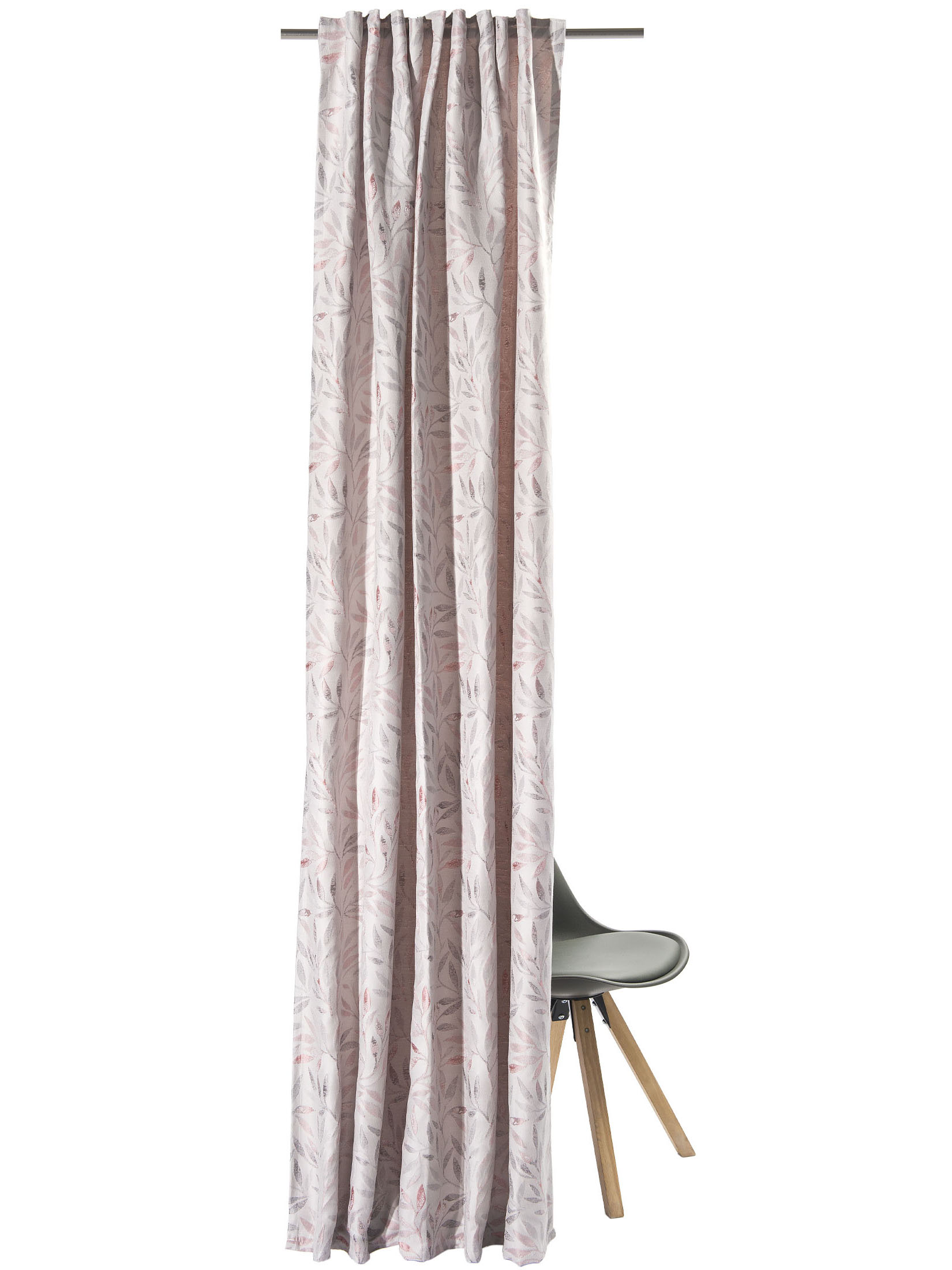 Luciana Vorhang mit Gardinenband, Rose