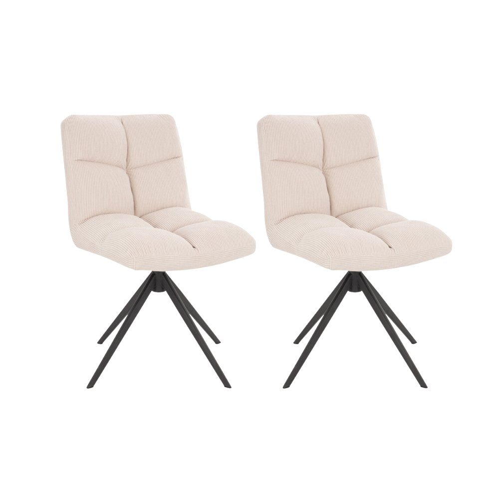 HOME DELUXE Esszimmerstuhl drehbar 2er - 8er Set NODA (2 St), Gestell aus Edelstahl, Küchenstuhl, Bürostuhl