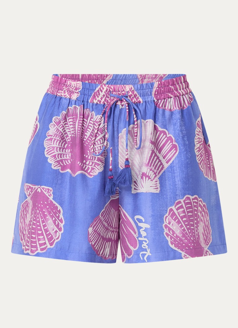 Shorts de cintura alta e modelagem solta com estampa, da Fabienne Chapot.
