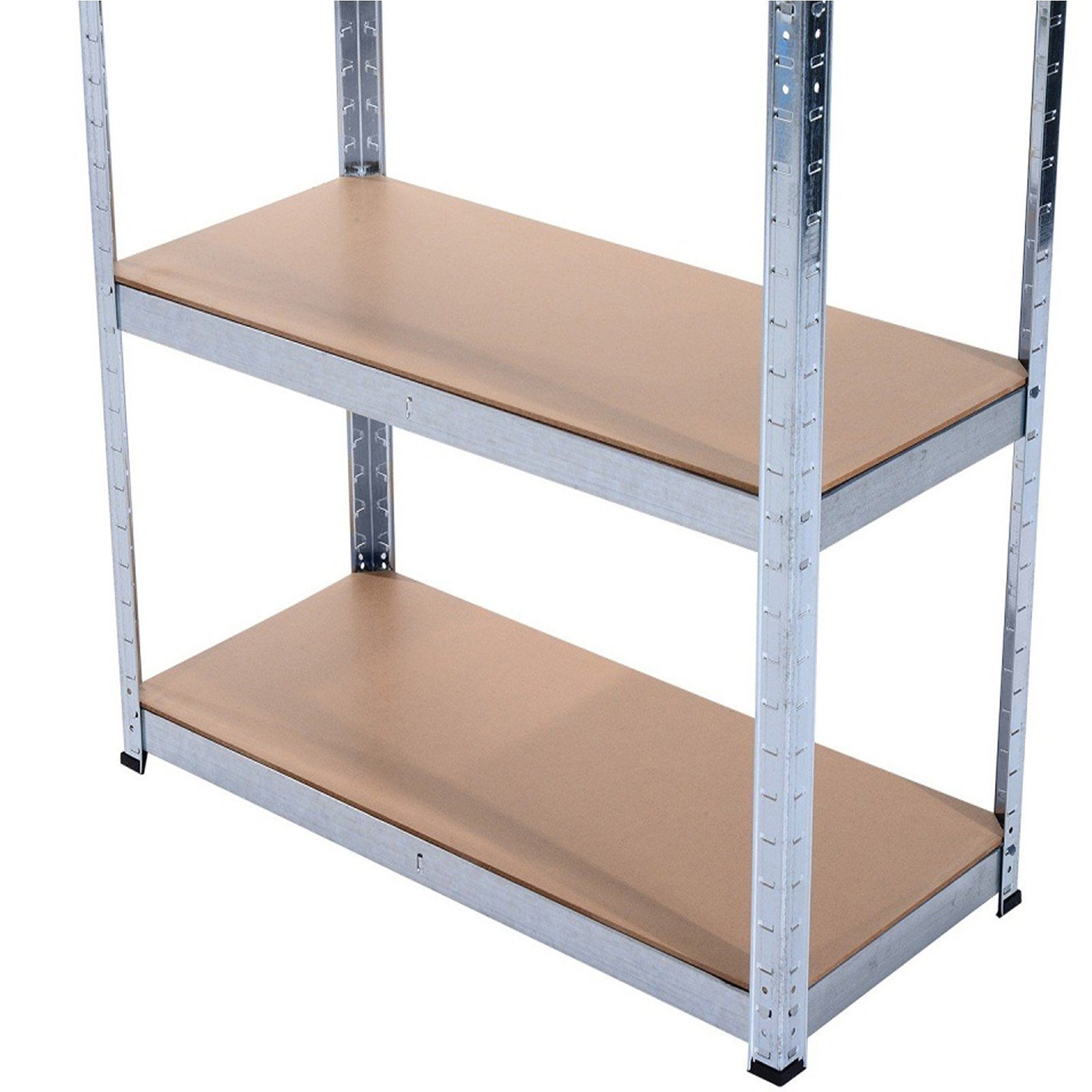 Grafner Schwerlastregal Lagerregal 180x90x40 cm mit 5 Böden max. 875 kg Metall verzinkt, Stck, Kellerregal Steckregal Werkstattregal TÜV / GS geprüft