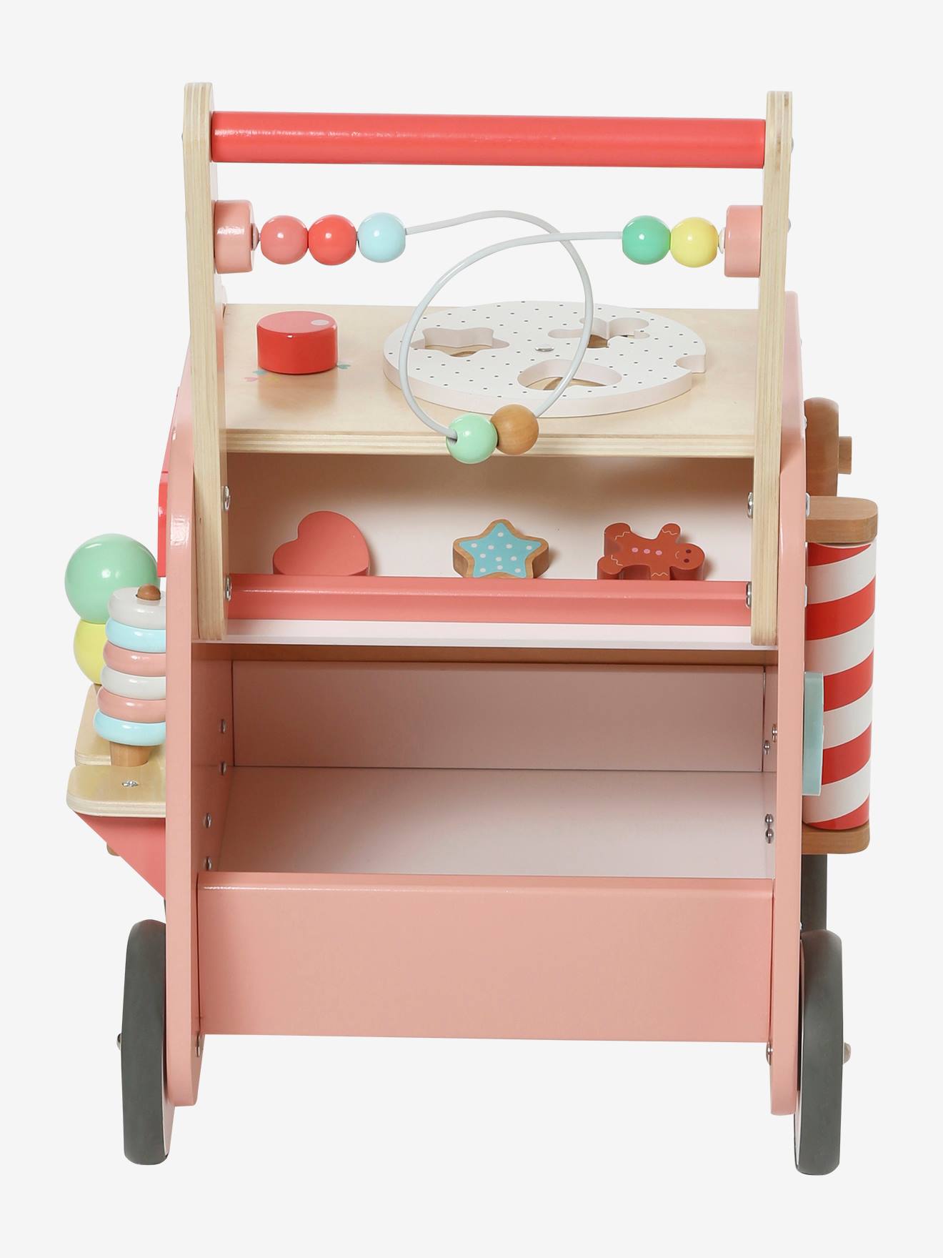 Vertbaudet Baby Activity-Lauflernwagen KLEINE PATISSERIE, Holz FSC - natur
