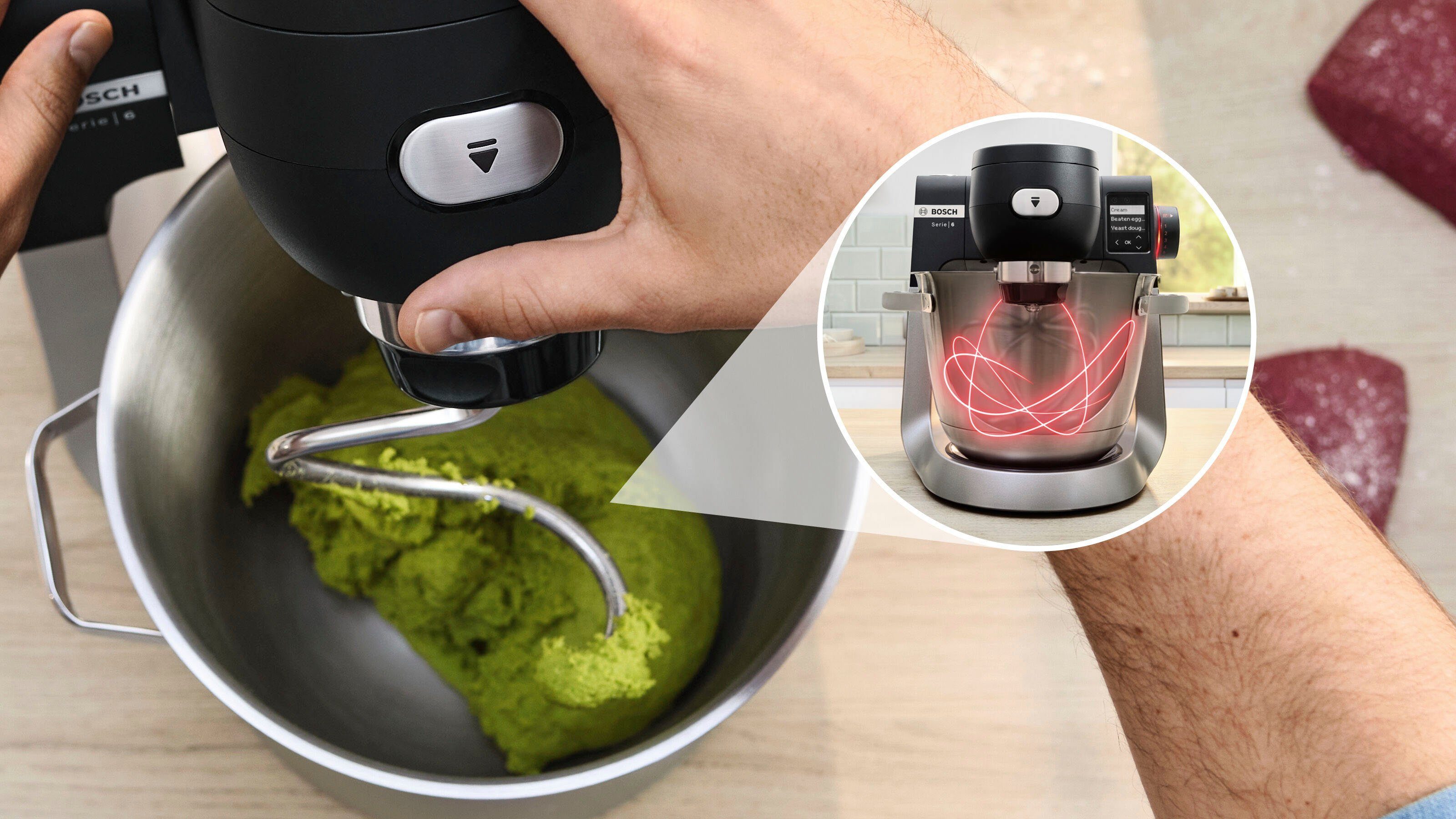 BOSCH Küchenmaschine Serie 6 MUMS6ZS13D Sensortechnologie mit 1g genauer Waage, 1600 W, 5,5 l Schüssel