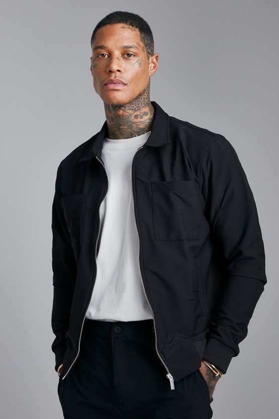 Harrington-Jacke mit Taschne