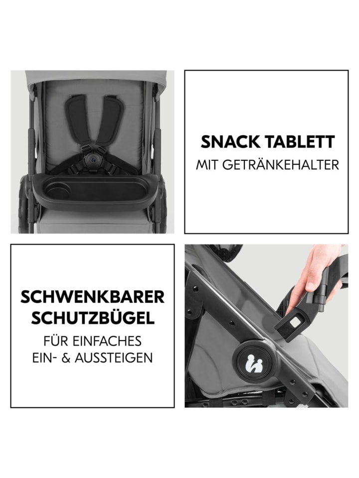 Hauck Buggy Shop N Care 2in1 Travel Set - Grey in grau günstig kaufen onesize
