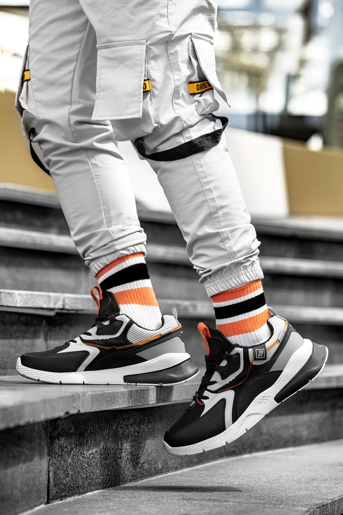 DARK SEER  Schwarz-weißer Ice Unisex-Sneaker