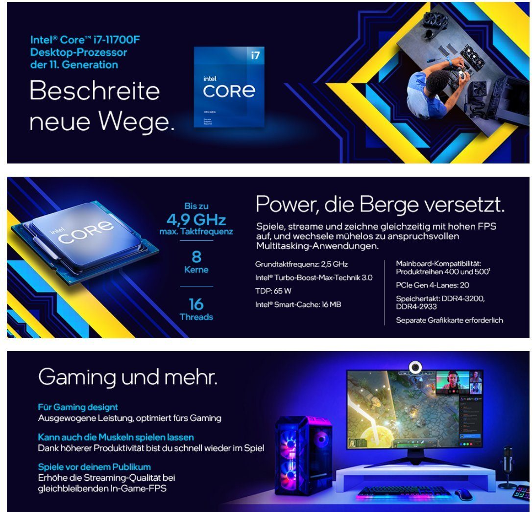 Meinpc Set i7 RTX 3060 Gaming-PC-Komplettsystem (27,00
