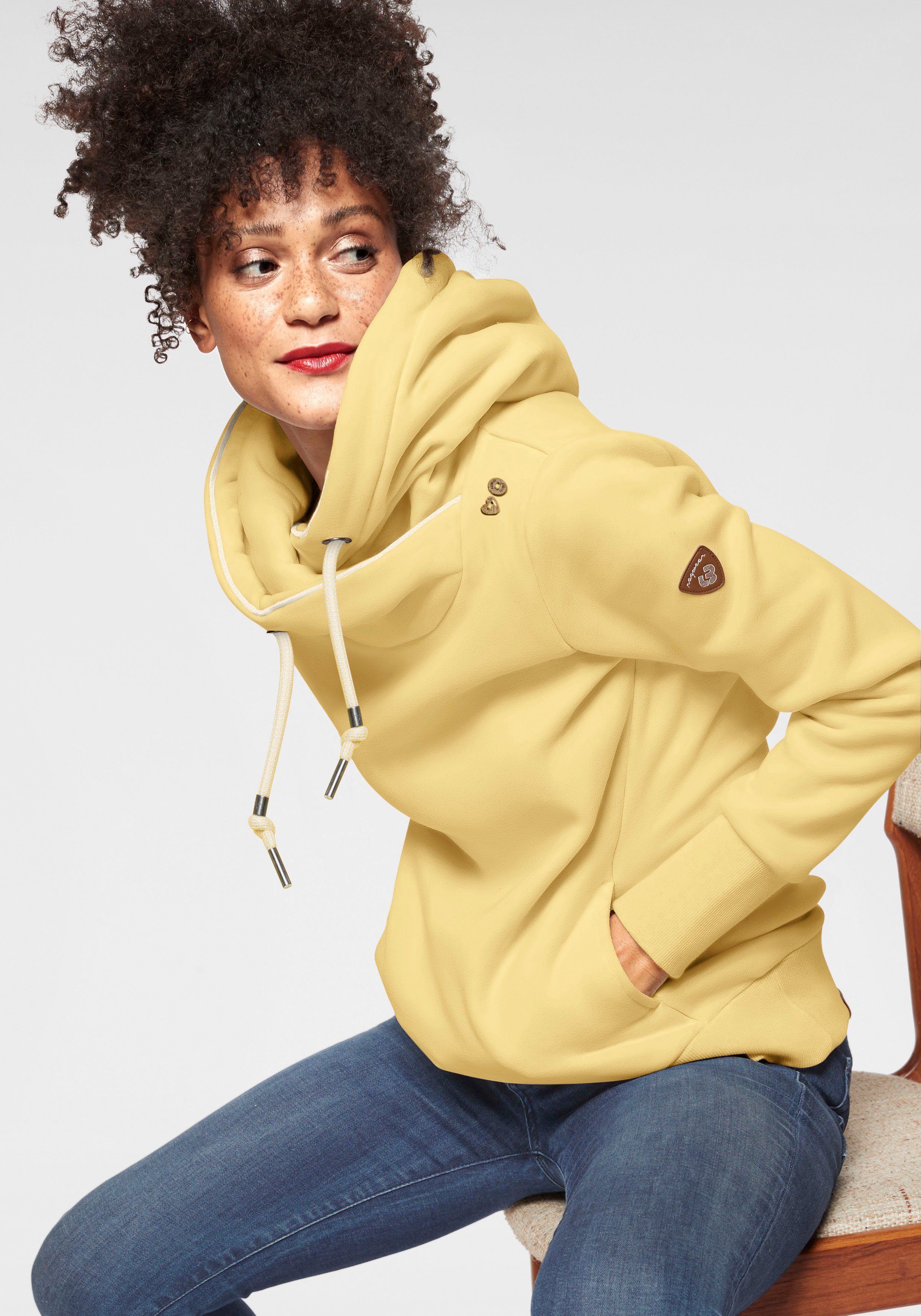 Ragwear Sweatshirt GRIPYBUTTON Sweater mit rustikalen Kordel-Akzenten
