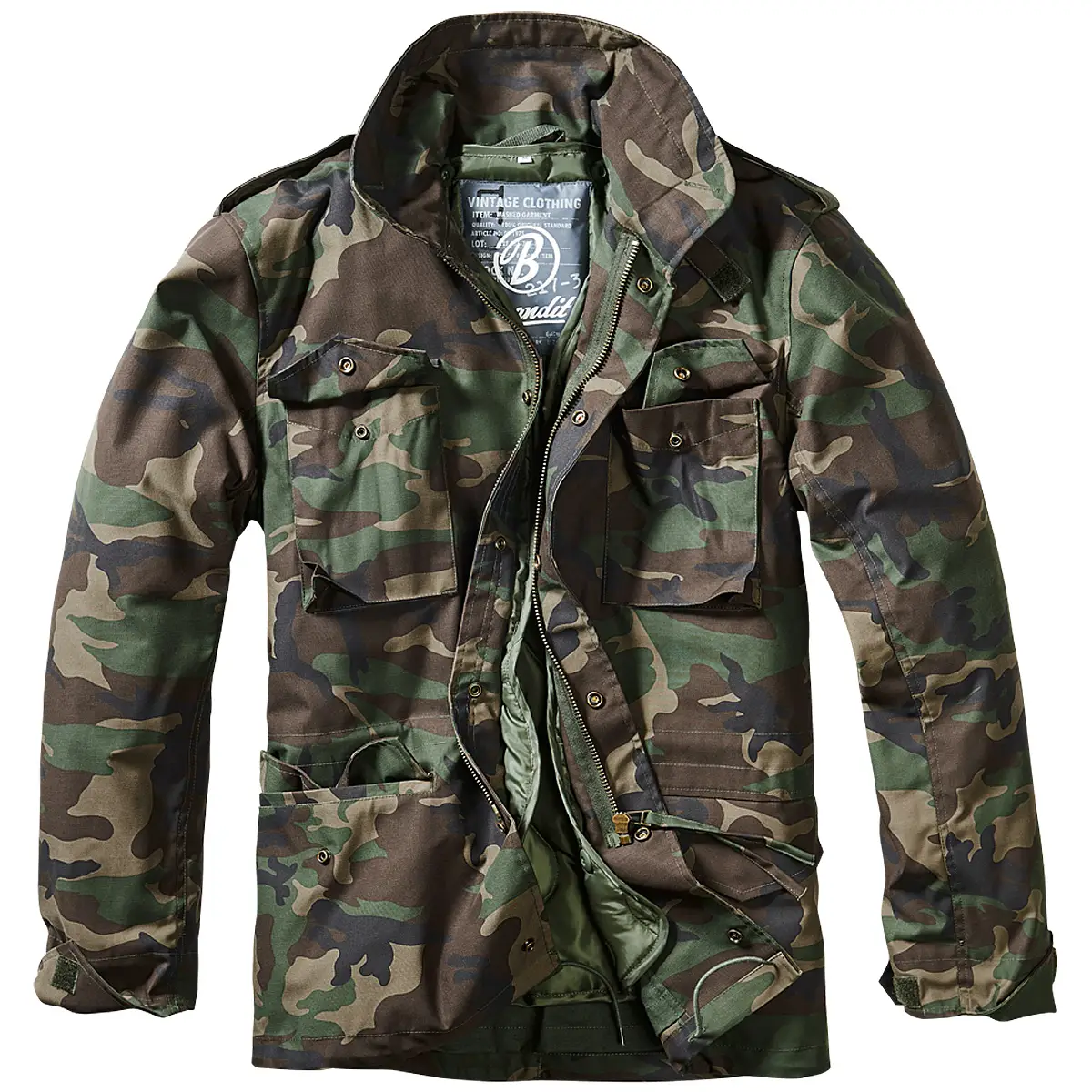 US Feldjacke M65 mit Steppfutter woodland