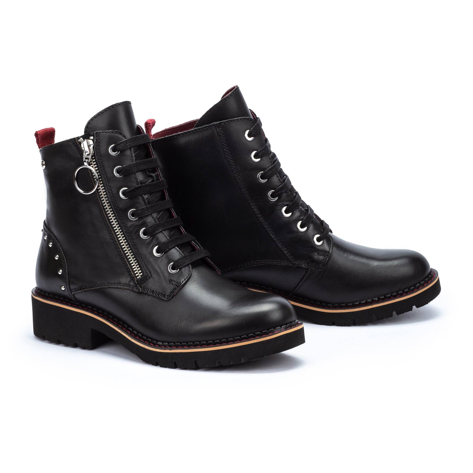 buty w stylu motocyklowym - CZARNE