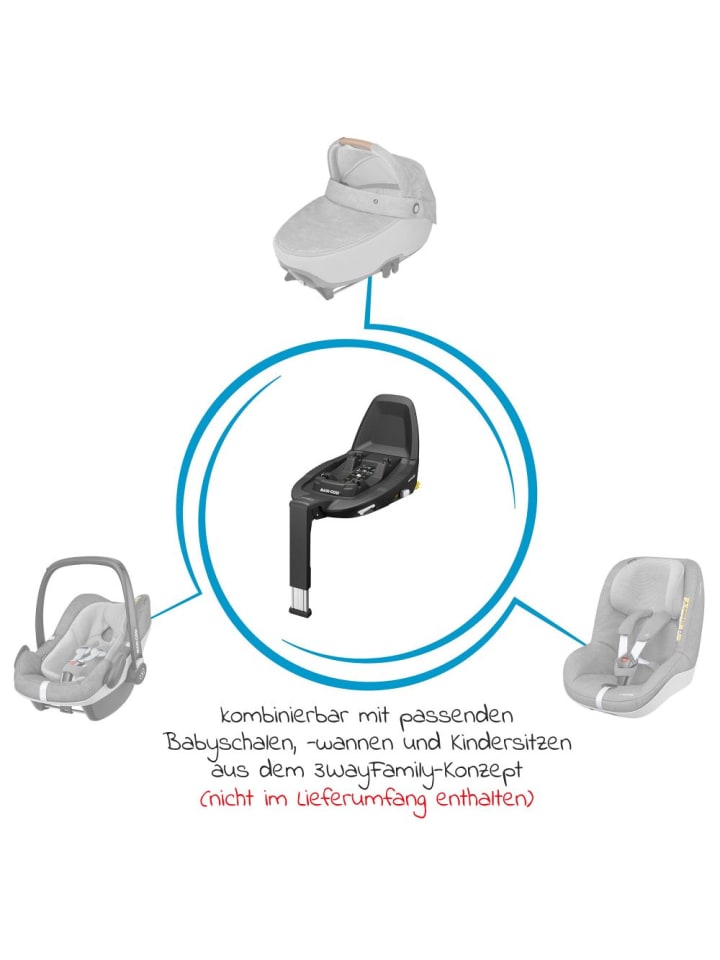 Maxi-Cosi Isofix-Basis FamilyFix3 i-Size für die Montage von in schwarz günstig kaufen onesize