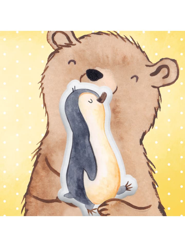 Mr. & Mrs. Panda Kissen Kuscheltier Pinguin marschieren ohne Spruch in Weiß günstig kaufen