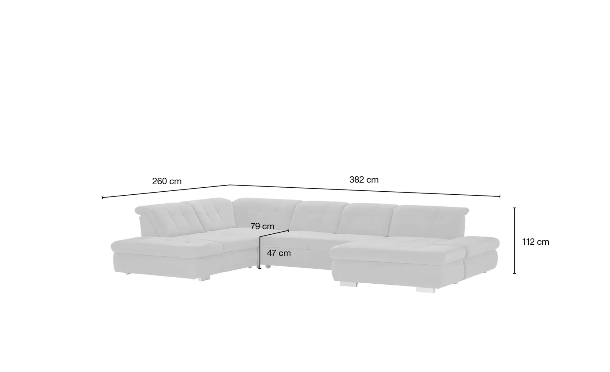 Kollektion Kraft Wohnlandschaft mit verschiedenen Funktionen Spencer