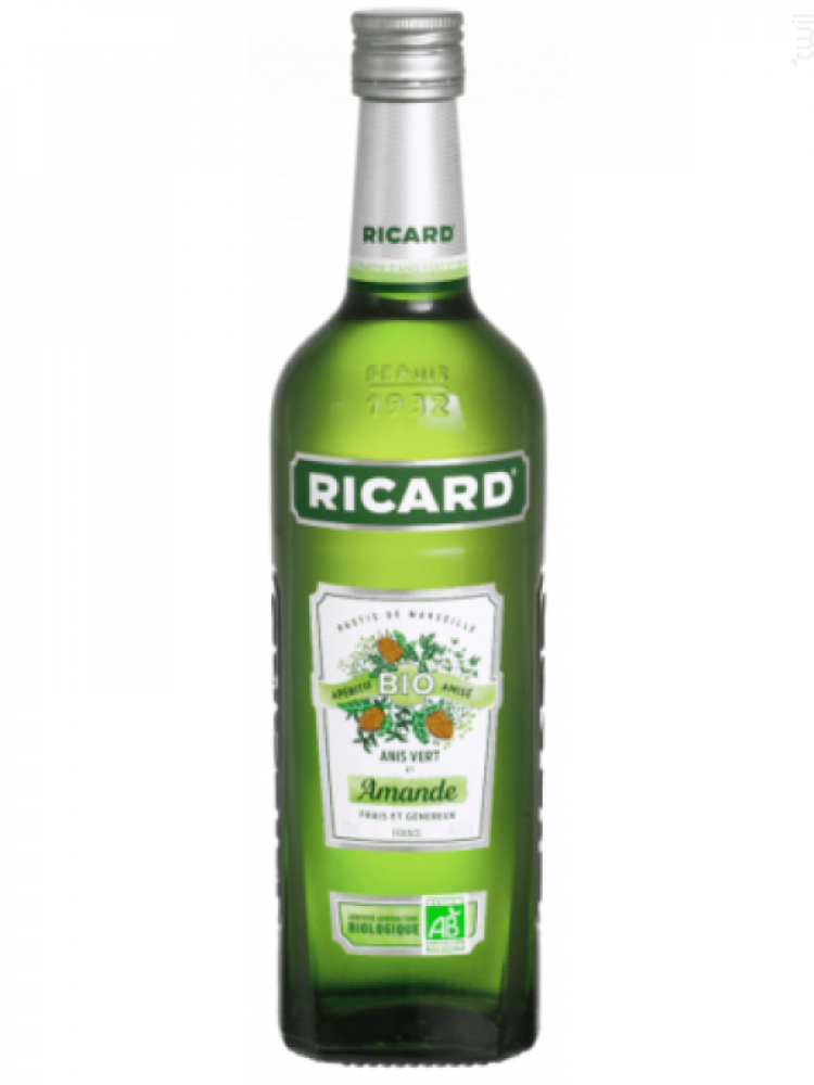 Pastis De Marseille Ricard Bio Amande Pernod Ricard
