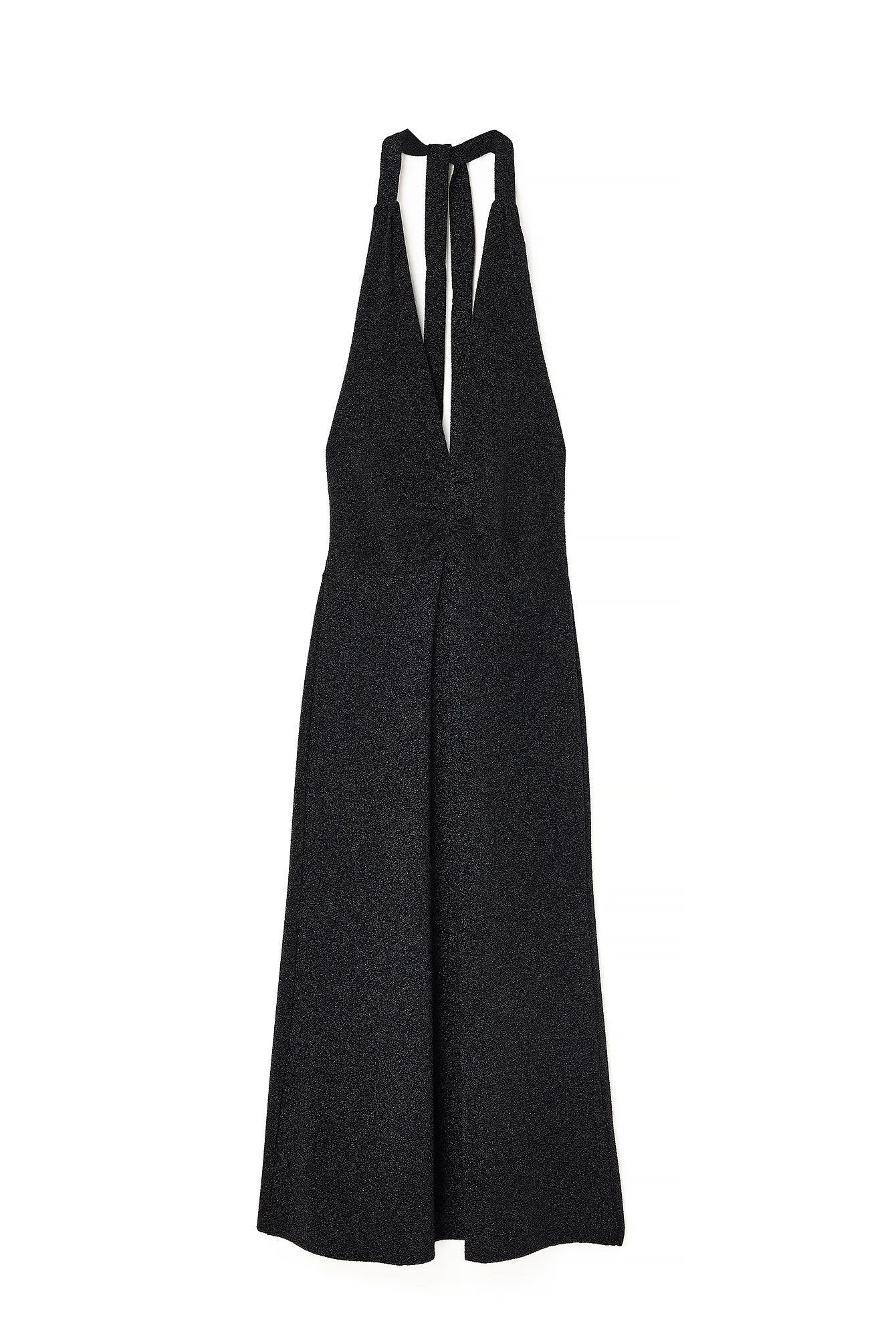 Lurex-Midikleid mit Neckholder-Ausschnitt
