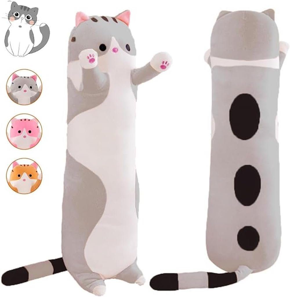 vokarala Seitenschläferkissen Plüsch Kissen Plüschtier Schlafkissen Weiche Lange Kuschelkissen 90cm, Seitenschläfer Rückenschläfer kissen Geschenk für Kinder Freundin