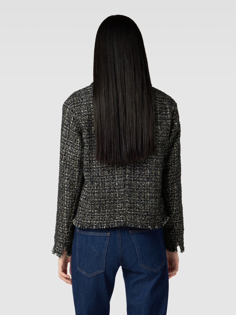 Blazer mit Strukturmuster in schwarz