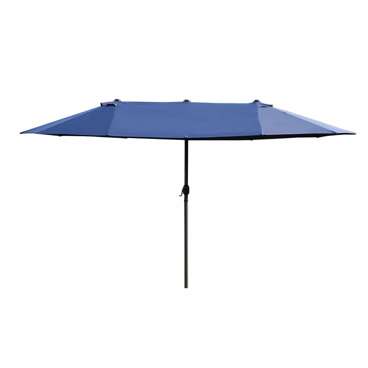 Outsunny Doppelsonnenschirm Gartenschirm Marktschirm mit Handkurbel 460 x 270 cm