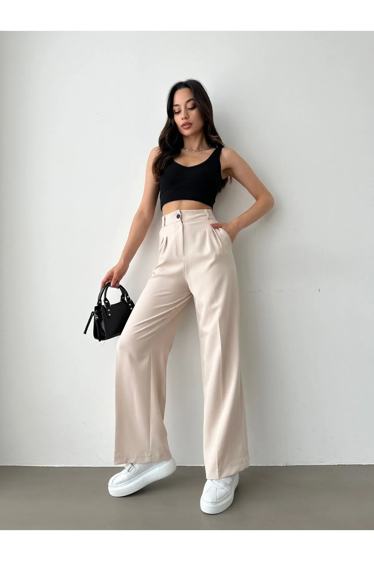 BEJNA  Hose - Beige - Straight