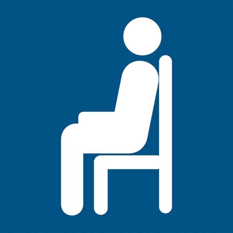 Djois Warnschild Wartezimmer Klebstoff, einschraubbar PP (Polypropylen) 15 (B) x 0,14 (H) cm