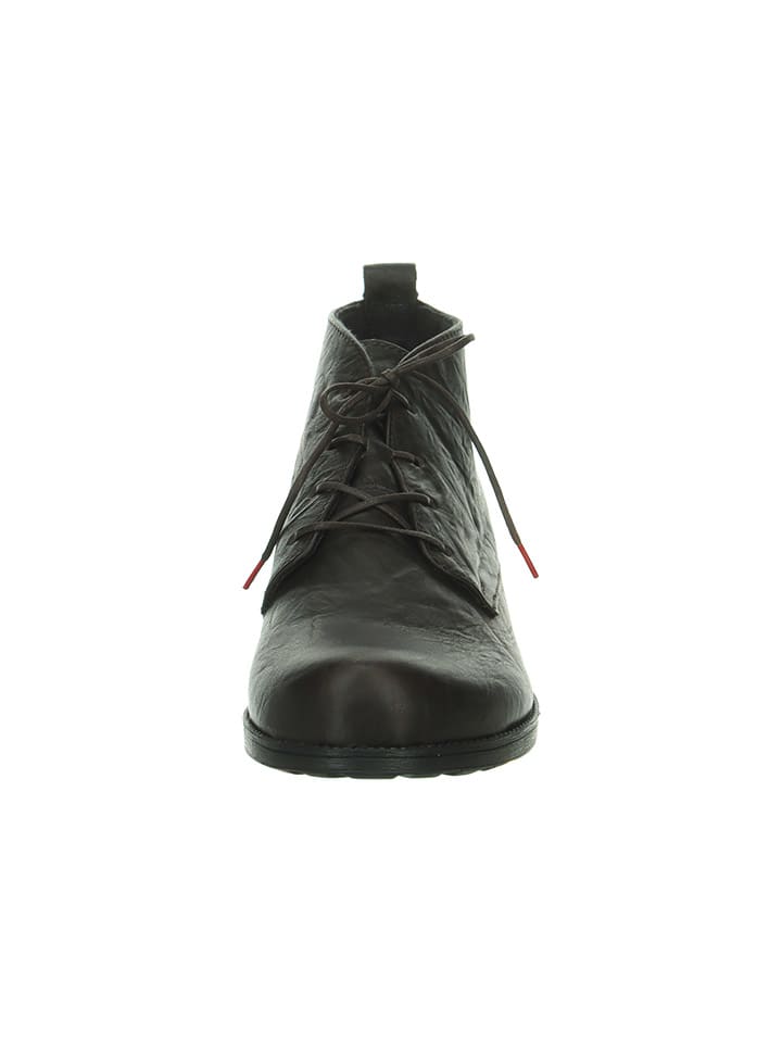 Think! Leder-Ankle-Boots in Braun günstig kaufen