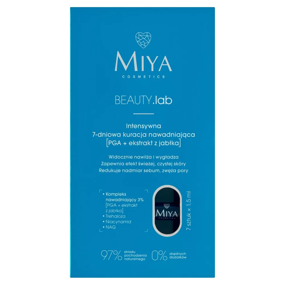 „Miya Beauty.Lab“ intensyvi 7 dienų drėkinamoji procedūra [Pga + obuolių ekstraktas] 3%
