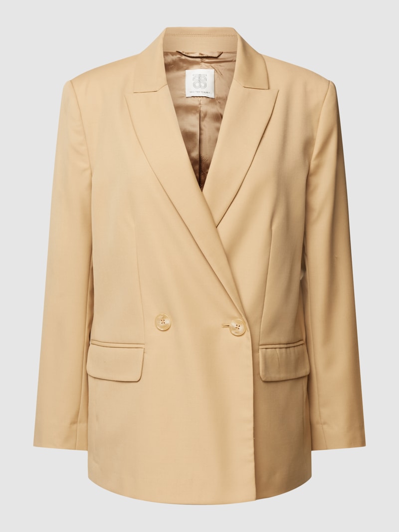 Blazer mit doppelreihiger Knopfleiste Modell 'Junni' in beige