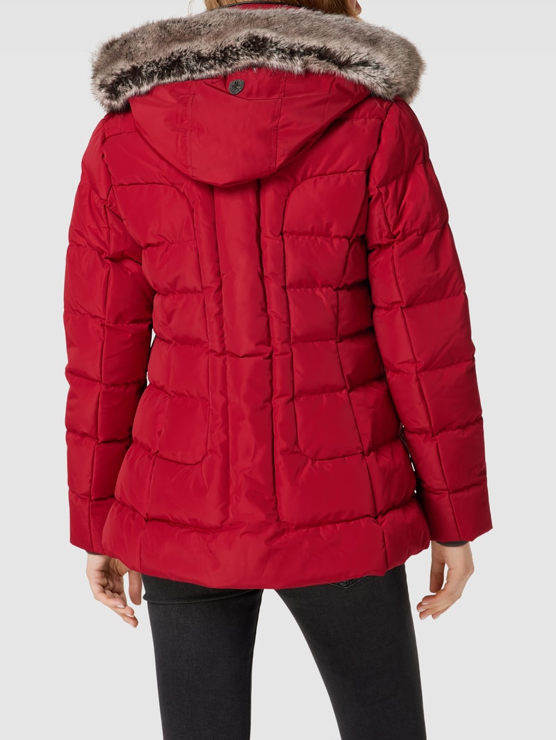 Steppjacke mit Kunstpelzkragen Modell 'ASTORIA' in rot