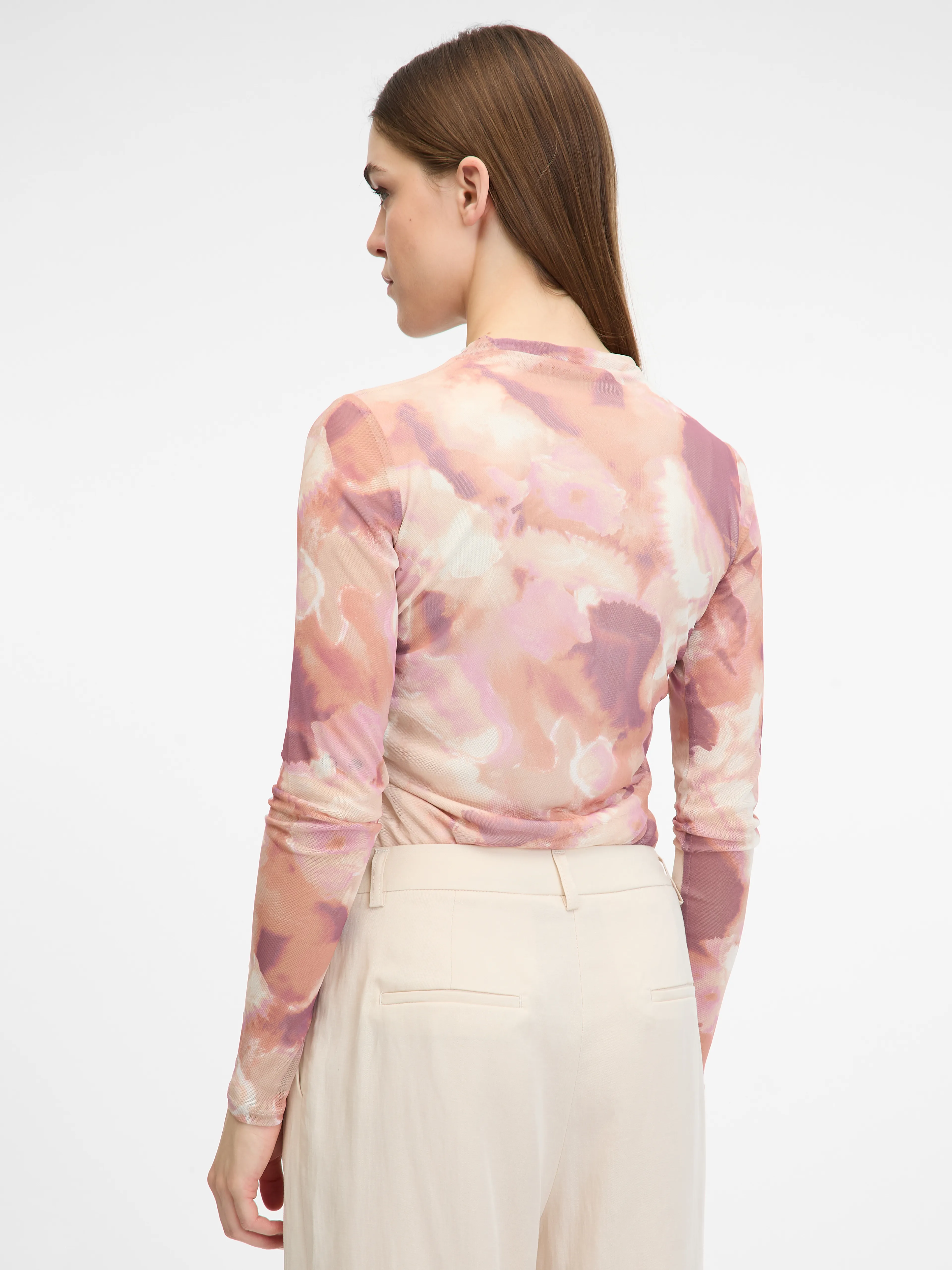 Rosa Damen-Langarm-T-Shirt ORSAY