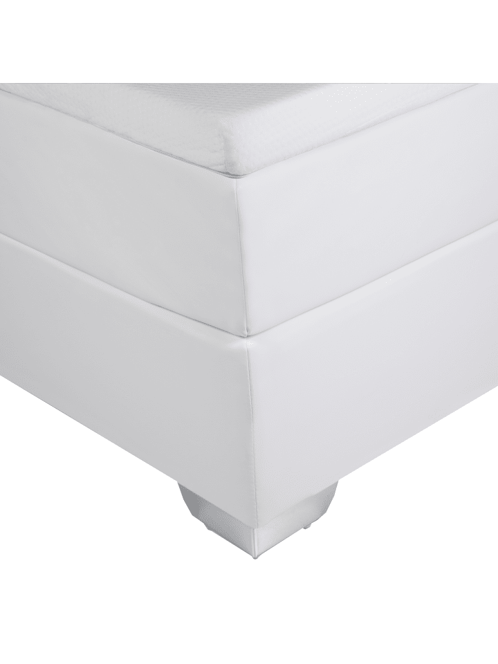 Beliani Doppelbett PRESIDENT in Weiß/Schwarz - (W) 170 x (H) 90 x (L) 210 cm günstig kaufen onesize