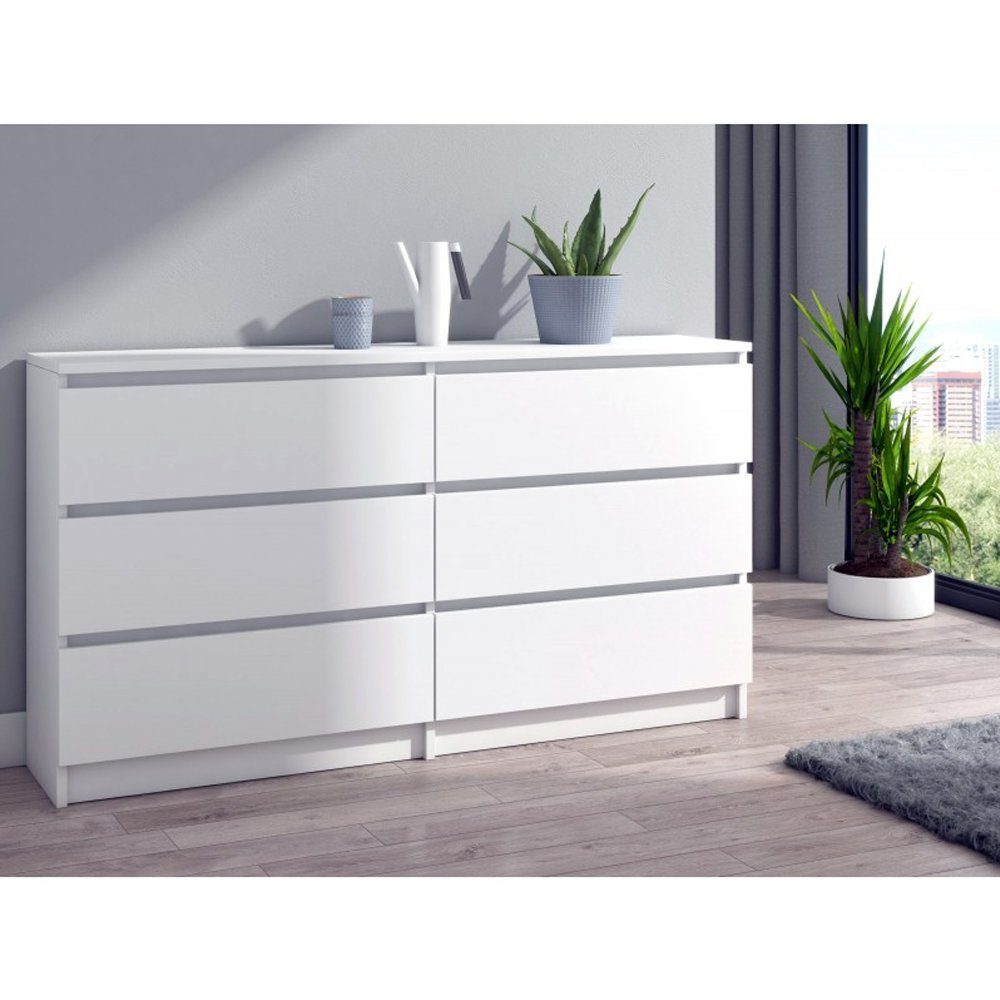 pressiode Kommode Kommode mit 6 Schubladen 140cm Sideboard Anrichte
