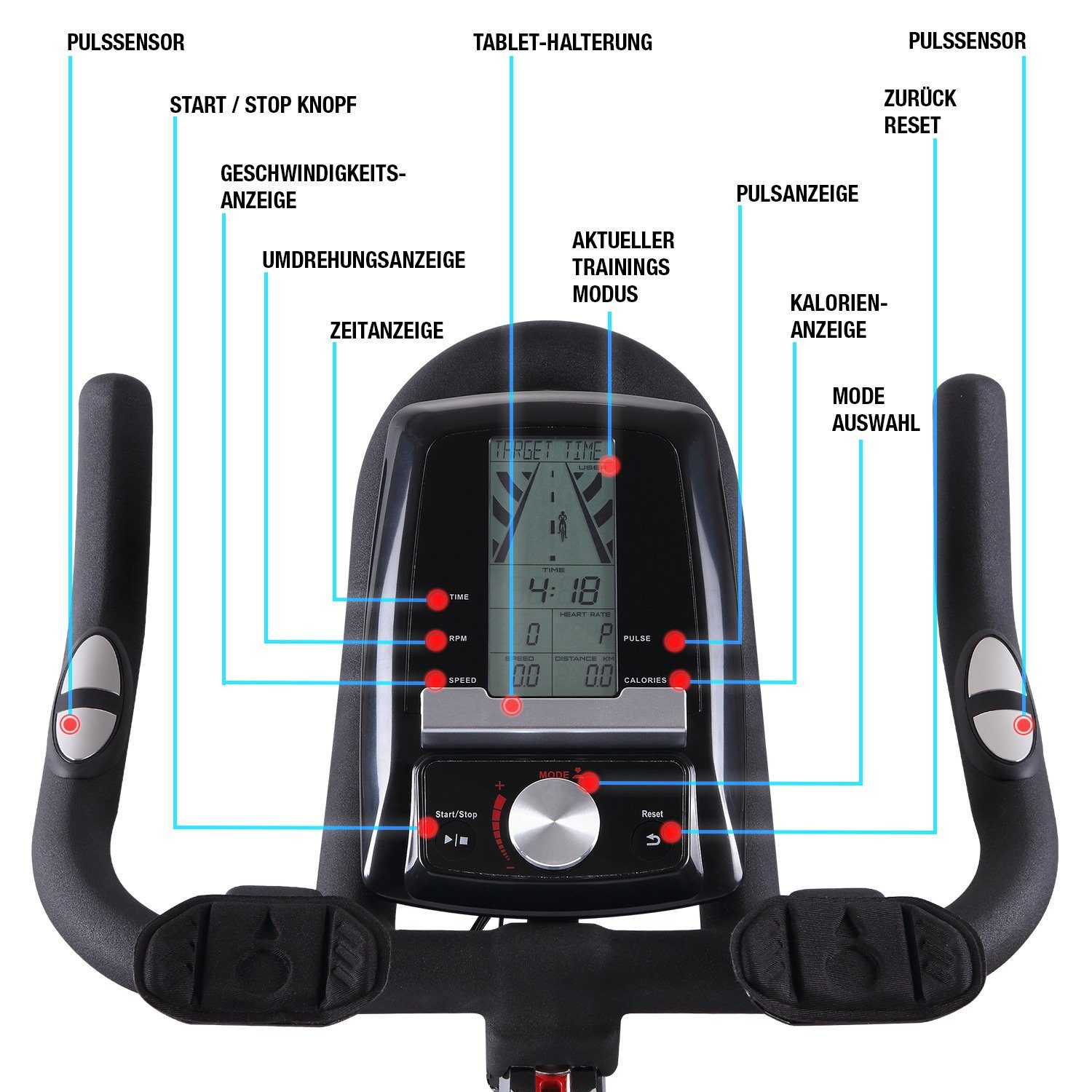 Sportstech Speedbike SX500, Heimtrainer mit 25KG Schwungrad & Multiplayer APP Pulsgurt komp.